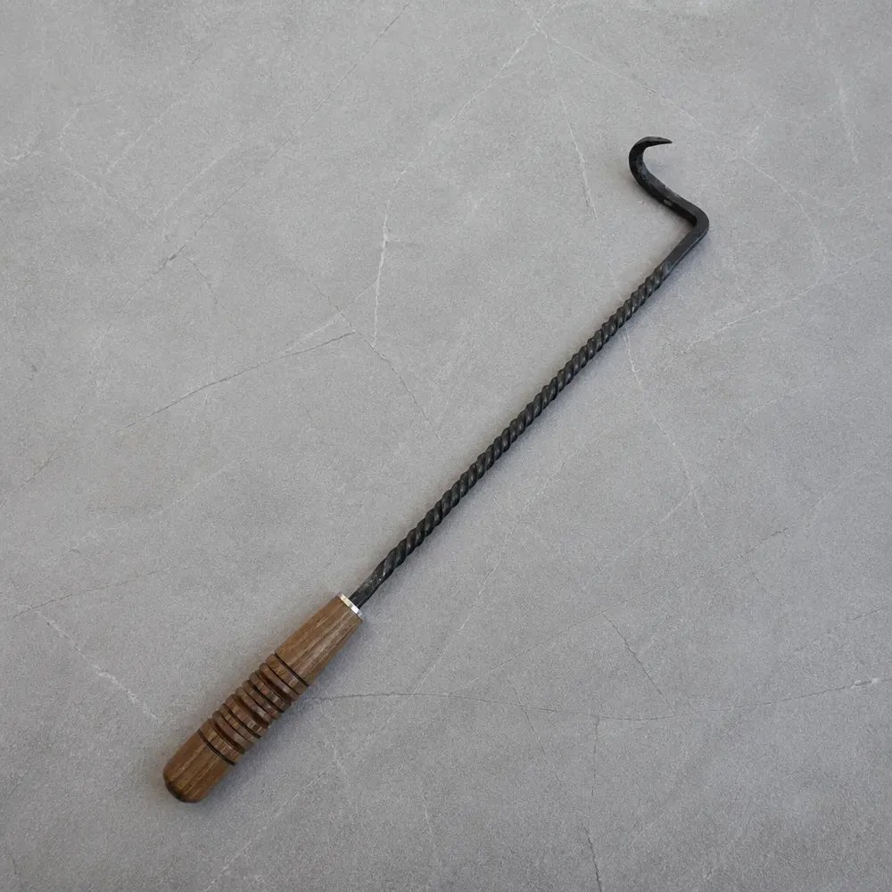 Virador De Carne Forjado Artesanal Rústico 45cm
