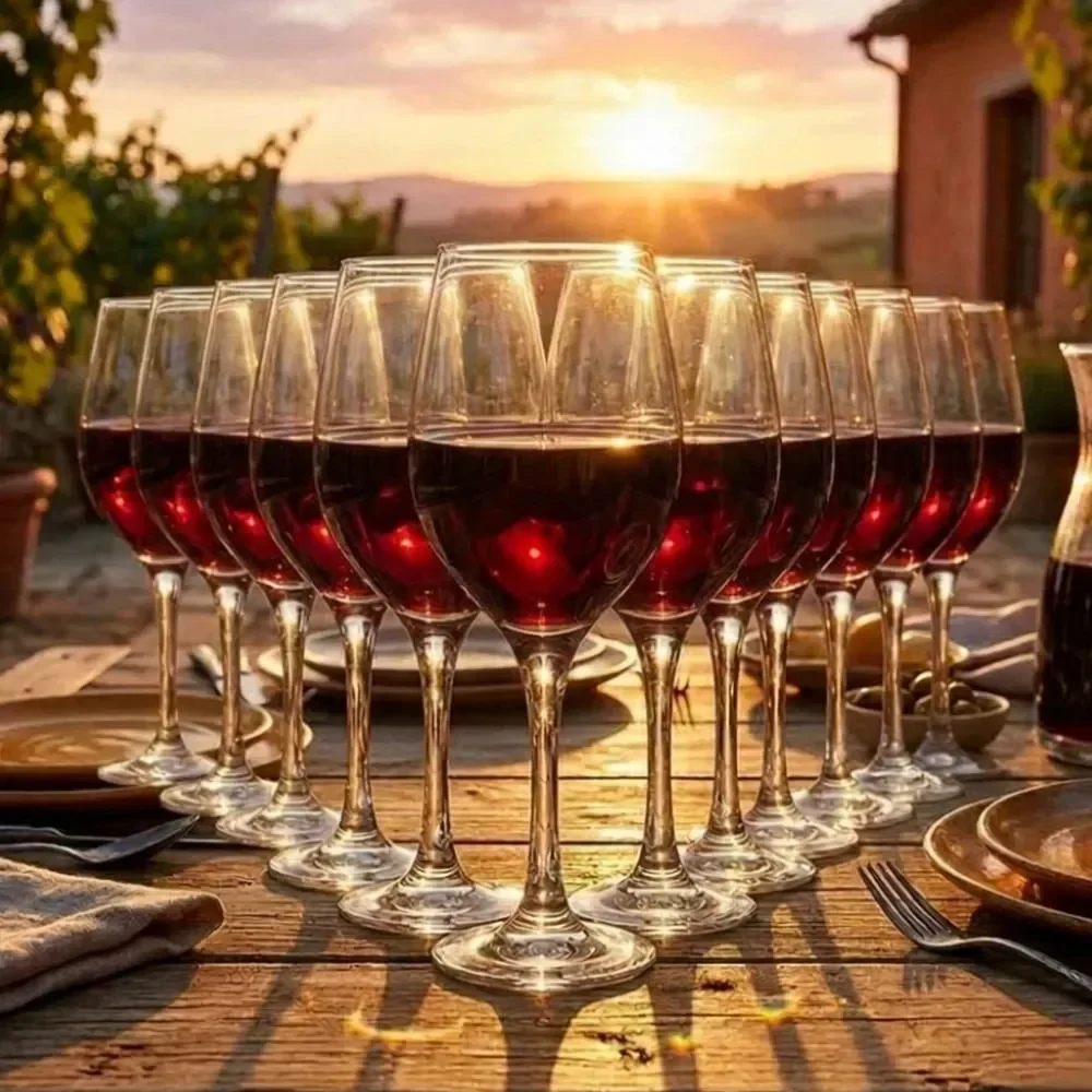 ⚡Jogo De Taças Para Vinho Ruvolo De Vidro, 490 Ml  Kit Com 12 Peças Incolor⚡