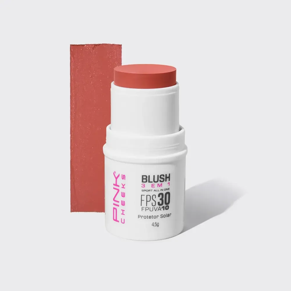 Blush Bastão Fps30 Alta Duração Pink Cheeks - Soft Peach