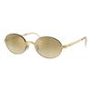 🛍️ Óculos De Sol Ray Ban Rb3929 001/71 54 20-145 Oval Polido Dourado-arista Degradê Ouro Espelhado Marrom